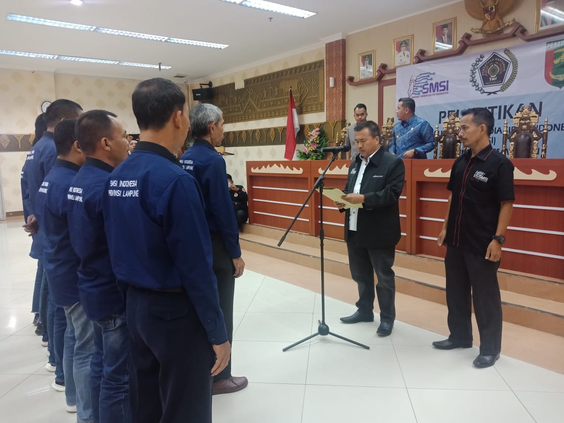 SMSI Prov Lampung Kukuhkan Pengurus Pesawaran