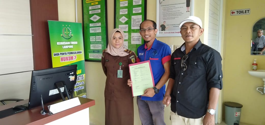 LSM KAMPUD Resmi Laporkan 250 Miliyar Deposito APBD Lampung Selatan ke Kejati Lampung