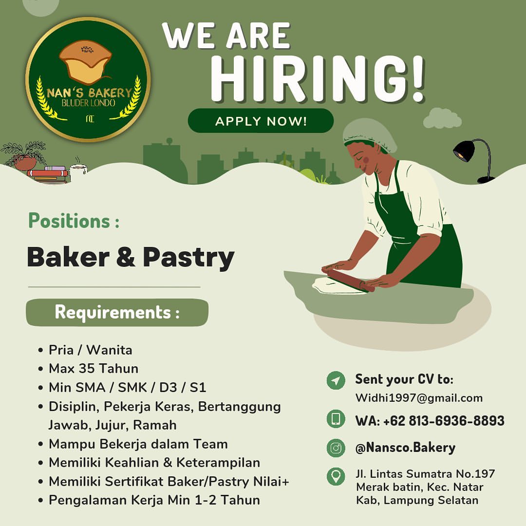 Lowongan Kerja di Nan’s Bakery
