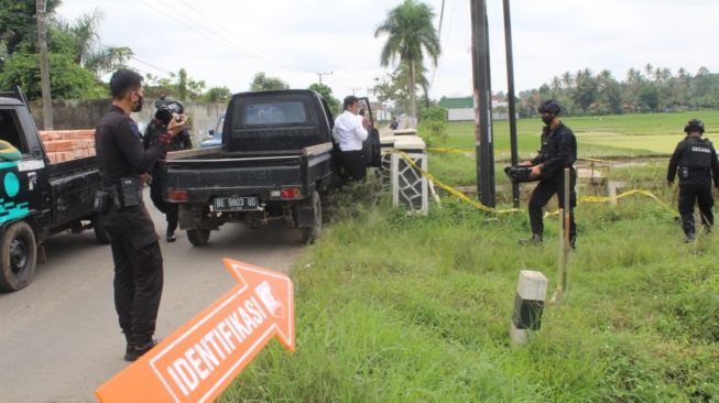 Mortir yang Ditemukan Warga Pringsewu Berhasil Diledakkan Tim Gegana Brimobda Lampung
