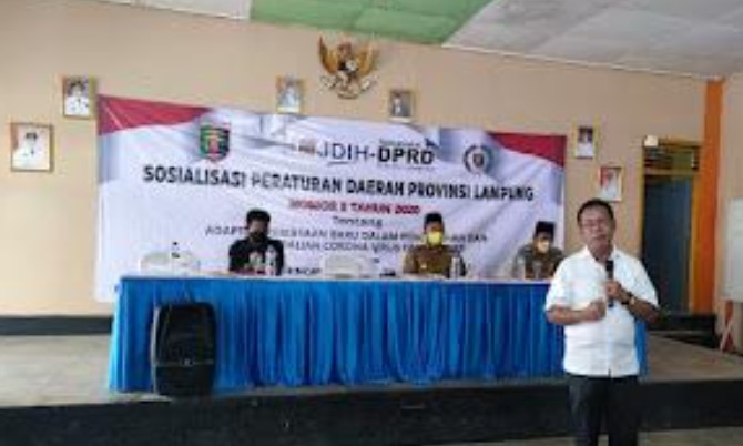 Mingrum Gumay Ingatkan Masyarakat Bangun Rejo Tentang Ciri Penyebaran Omicron