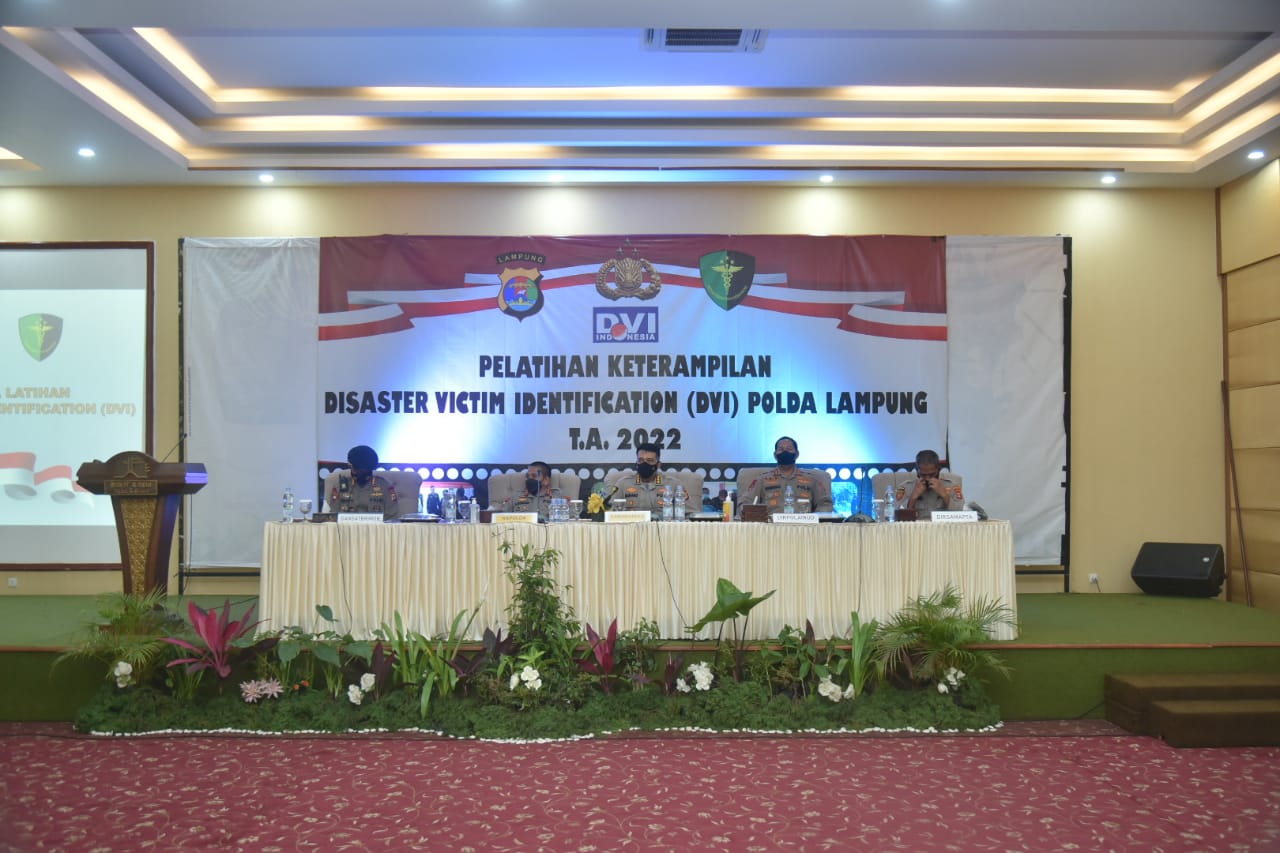 Kapolda Lampung Buka Pelatihan Keterampilan Disaster Victim Identification (DVI) Polda Lampung tahun 2022