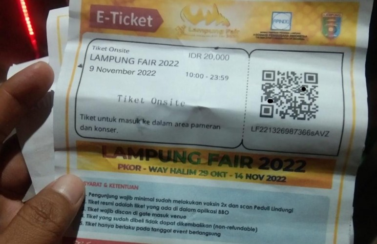 Waduh! Oknum Petugas Lampung Fair Jual Tiket Palsu