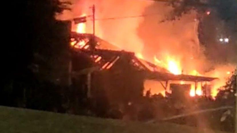 Kebakaran di Gedong Air Bandarlampung, Diduga Kios Penjual BBM