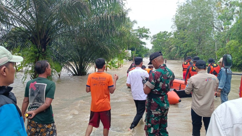 Empat Rumah dan Sejumlah Ternak Mati Akibat Terseret Arus Banjir di Tulangbawang