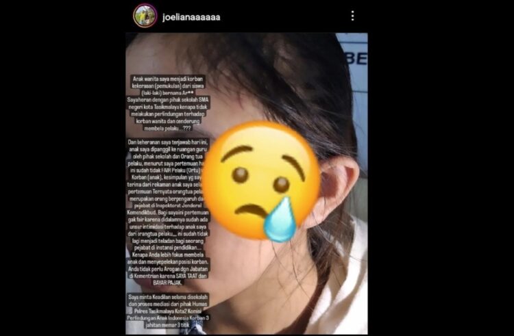 Viral Diduga Anak Pejabat Kemendikbud Pukul Siswi SMA di Tasik hingga Luka