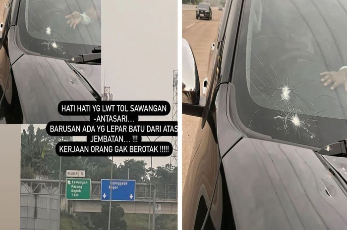 Viral ! Mobil dari JPO Sawangan-Antasari Dilempari Batu Oleh Anak-anak, Polisi Selidiki