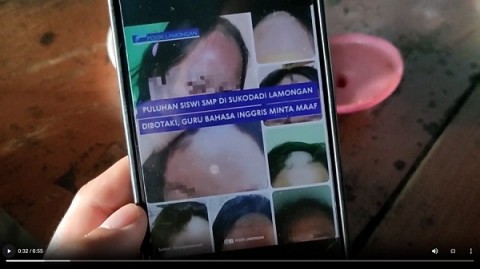 Viral !14 Siswi di Lamongan Dicukur Pitak karena Tidak Pakai Ciput Jilbab