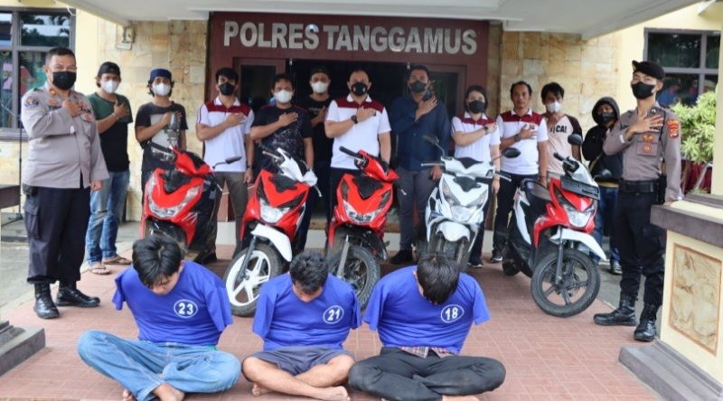 Tiga Tersangka Curanmor di Tanggamus Lampung Ditangkap