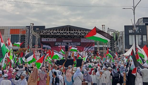 Wow ! Aksi Bela Palestina, Warga Depok Berhasil Kumpulkan Donasi Rp 2,2 Miliar