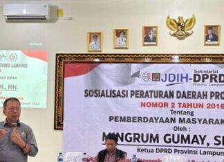 Pemuda Kecamatan Kalirejo Desak DPRD Lampung Perbaiki Jalan Rusak