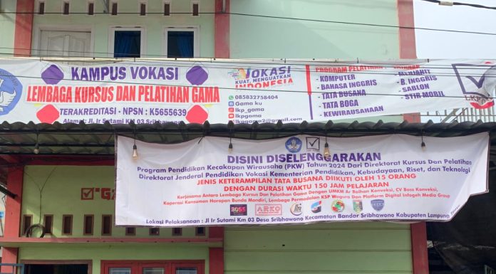 LKP Gama Lampung Timur Gelar Program Pendidikan Kecakapan Wirausaha (PKW) Tata Busana Bersama Kemendikbudriste