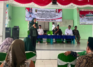 Wakil Ketua III DPRD Provinsi Lampung, Ibu Maulidah Zauroh, M.A.Pd., Melaksanakan Sosialisasi Peraturan Daerah tentang Pedoman Rembug Desa dan Kelurahan dalam Pencegahan Konflik di Provinsi Lampung