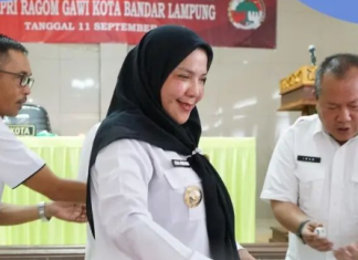 Pemerintah Kota Bandar Lampung Hj. Eva Dwiana Membuka Acara Rapat Anggaran Tahunan Ke–45 Tahun Buku 2023 oleh KPRI Ragom Gawi Kota Bandar Lampung