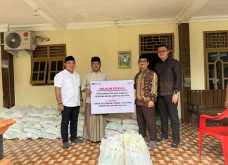Telkom Witel Lampung Salurkan Bantuan Warga Terdampak Banjir