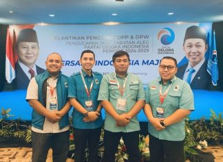 Pimpinan Partai Gelora Lampung Dilantik di Jakarta