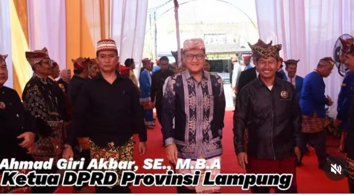Ketua DPRD Lampung Hadiri Acara Adat Angkon Anak di Kalianda, Dukung Pelestarian Budaya Lokal