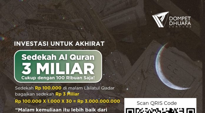 INVESTASI AKHIRAT, SEDEKAH JARIYAH DI MALAM LAILATUL QADAR