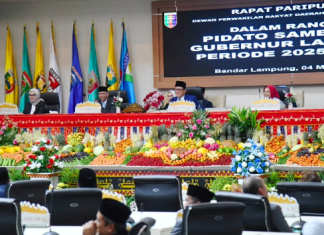 Rapat Paripurna DPRD Provinsi Lampung: Pidato Sambutan Gubernur Periode 2025-2030