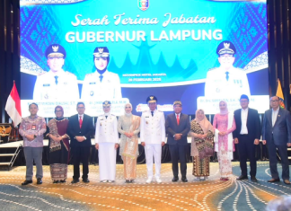 Serah Terima Jabatan Gubernur Lampung, DPRD Provinsi Lampung Hadiri Prosesi Resmi