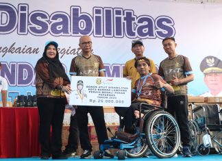 Pemerintah Kota Bandar Lampung Gelar Jalan Sehat dan Senam Disabilitas dalam Rangka HUT Kota Bandar Lampung ke-343
