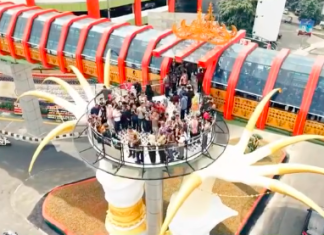 Wali Kota Bandar Lampung Resmikan Jembatan Penyeberangan Orang (JPO) Siger Milenial di Kawasan Masjid Agung Al-Furqon