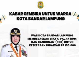 Hore .. !!! Masyarakat Bandar Lampung Bebas Pajak PBB