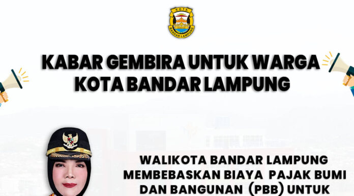 Hore .. !!! Masyarakat Bandar Lampung Bebas Pajak PBB