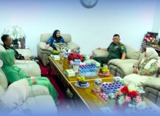 Wali Kota Eva Dwiana Terima Kunjungan Panglima Kodam XXI Raden Intan, Mayjen TNI Kristomei Sianturi S. Sos., M. Si.