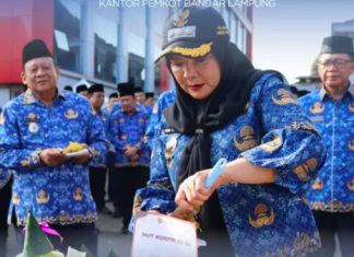 PEMKOT BANDAR LAMPUNG MEMPERINGATI HUT ke-54 KORPRI, ASN DORONG PROFESIONALISME DAN PELAYANAN PUBLIK BERKUALITAS