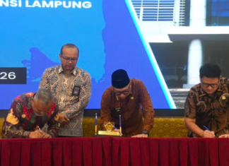 Ketua DPRD Provinsi Lampung Hadiri Sekaligus Berikan Sambutan Acara Penyerahan LHP Semester II Tahun 2025 Oleh BPK RI