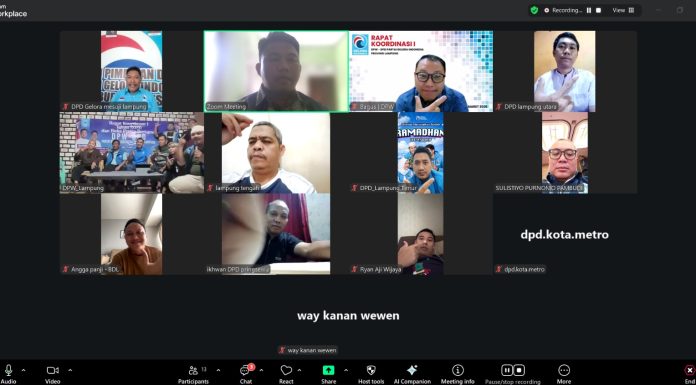 DPW Partai Gelora Lampung Gelar Rapat Koordinasi DPW–DPD dan Buka Puasa Bersama