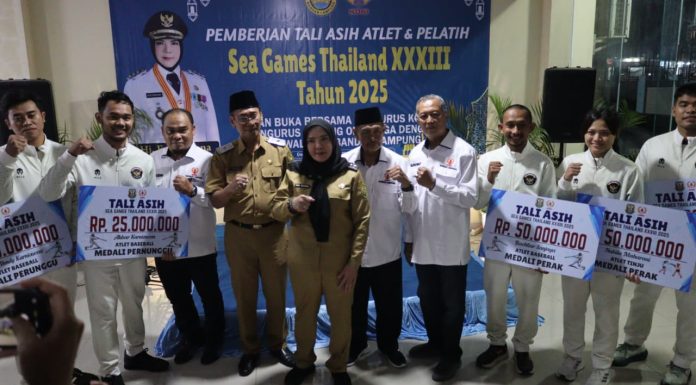 Walikota Bandar Lampung Berikan Apresiasi Kepada Para Atlet Muda Pada Ajang Sea Games Thailand 2025 Asal Kota Bandar Lampung