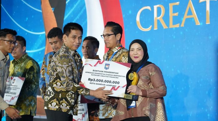 Kemendagri Apresiasi Kota Bandar Lampung Juara Satu Kota Creative Financing